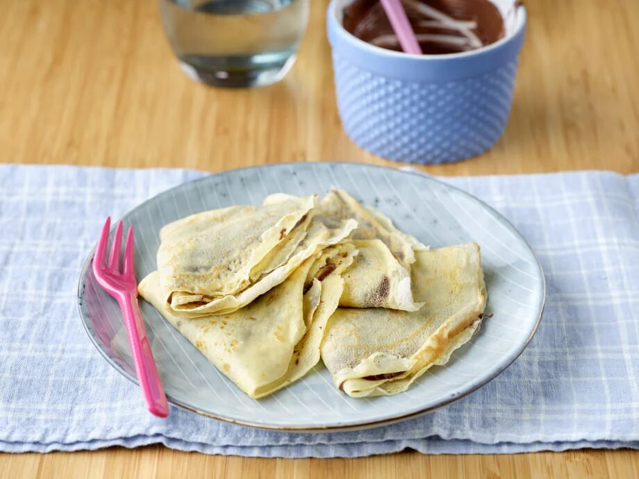 Crepes de crema de chocolate